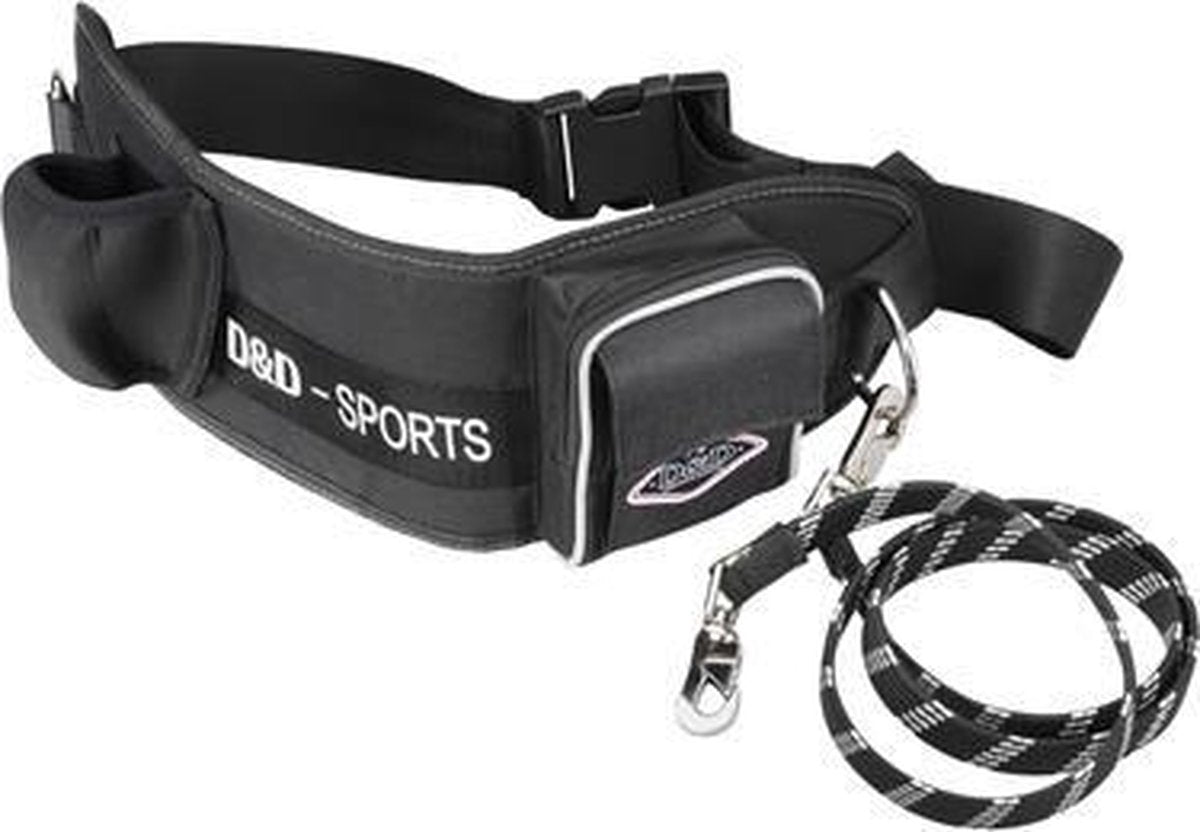 D&d hondenriem sports walker reflecterend grote hond zwart - 110 cm - 1 stuks