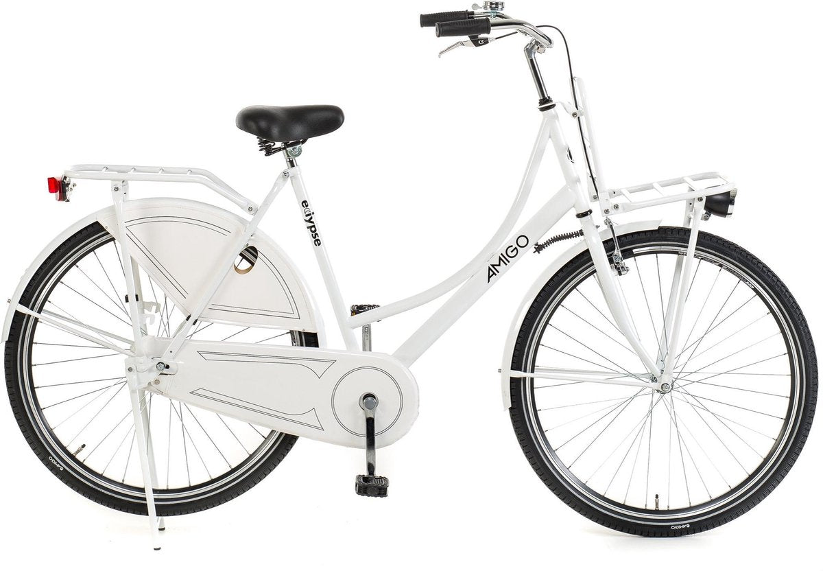 Amigo Eclypse Transportfiets 28 inch -  Omafiets met voordrager - Wit