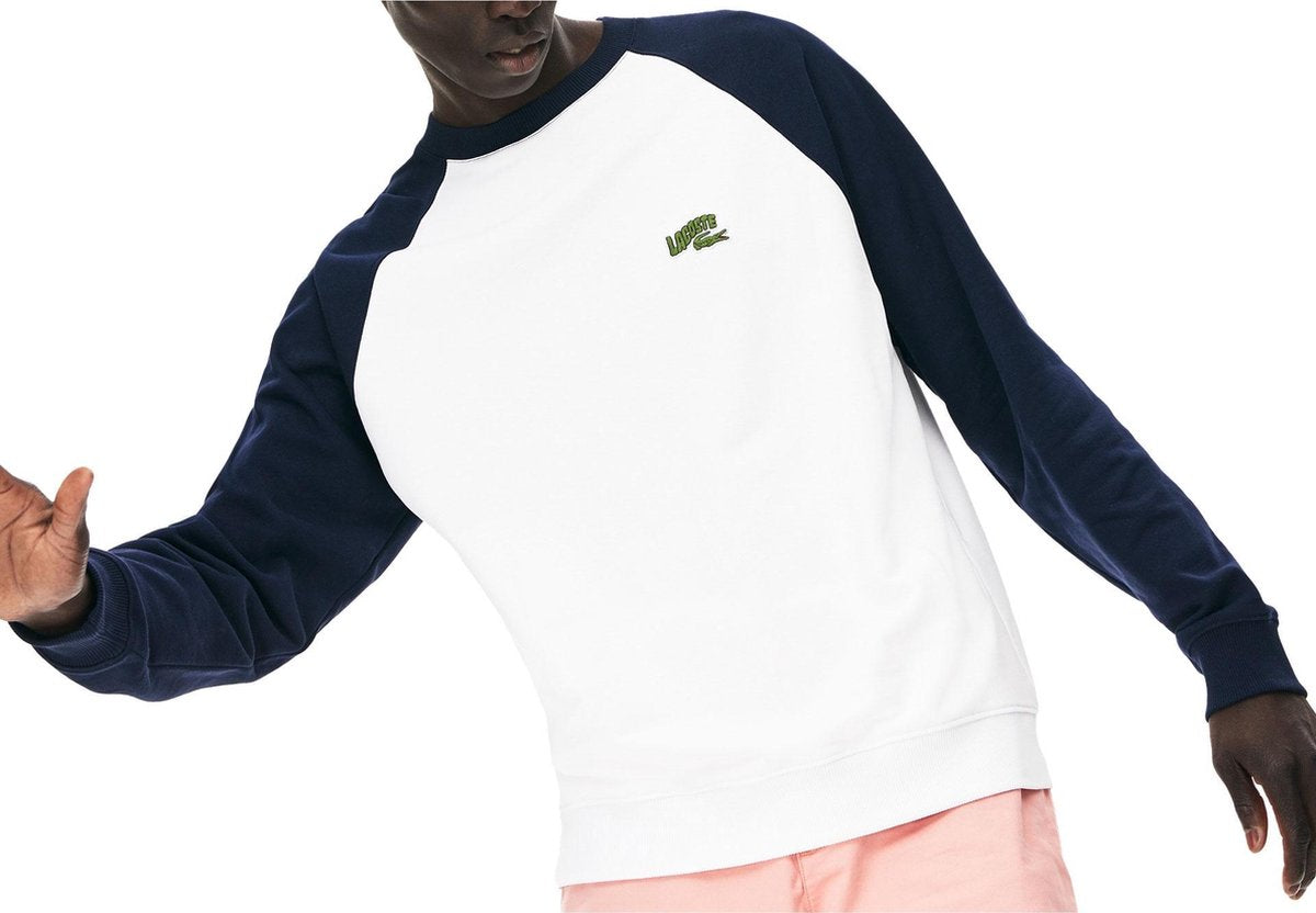 Lacoste Trui - Mannen - wit/navy