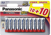 20 Panasonic AA Batterijen LR06 Everyday Power