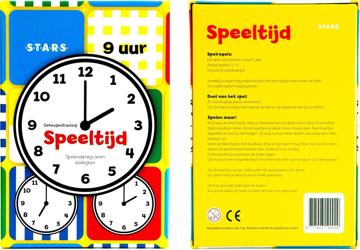 Speeltijd - spelend leren klokkijken