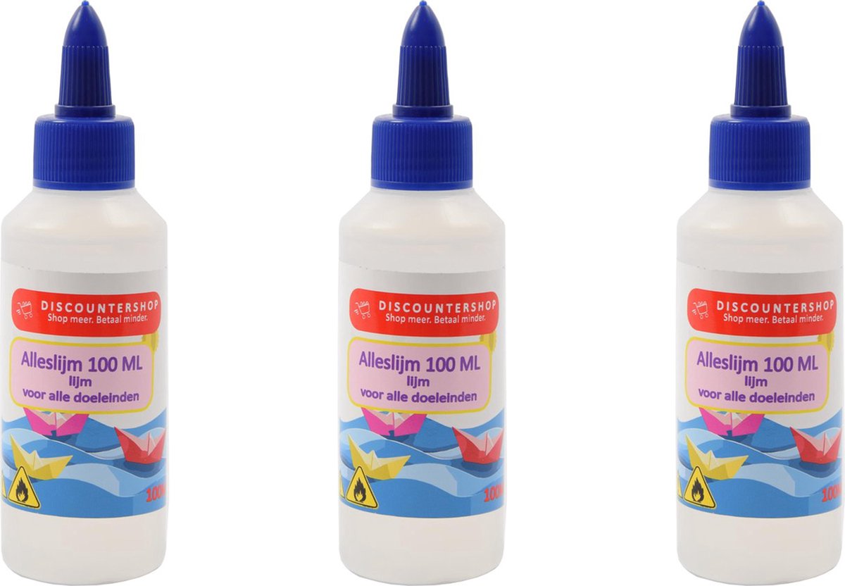 3 X Alleslijm 100ML - Lijm - Lijm voor papier - Lijm voor karton - Lijm voor textiel - Lijm voor piepschuim.