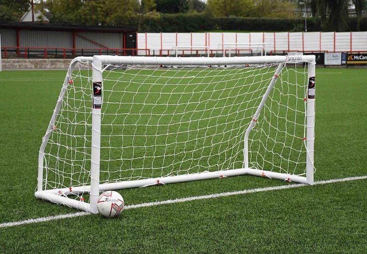 Precision Voetbaldoel Match 244 X 122 Cm Wit 5-delig