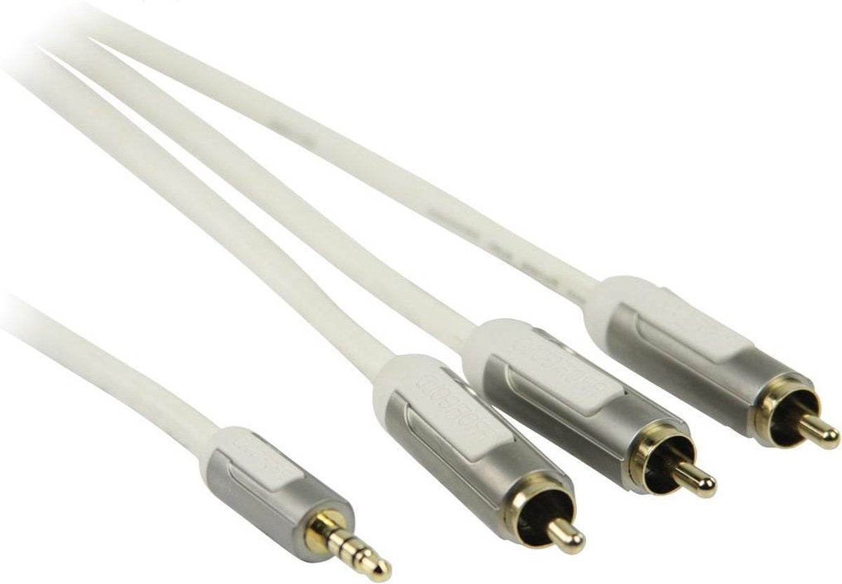 Profigold PROM3502 audio kabel 2 m 3 x RCA 3.5mm Wit