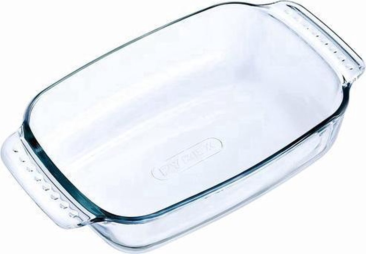 Pyrex Ovenschaal met grepen - Rechthoekig - Borosilicaatlas  - 35 x 23 cm