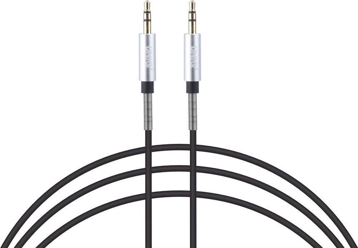 UNIQ Accessory Audiokabel Anti-Winding AUX - Zwart