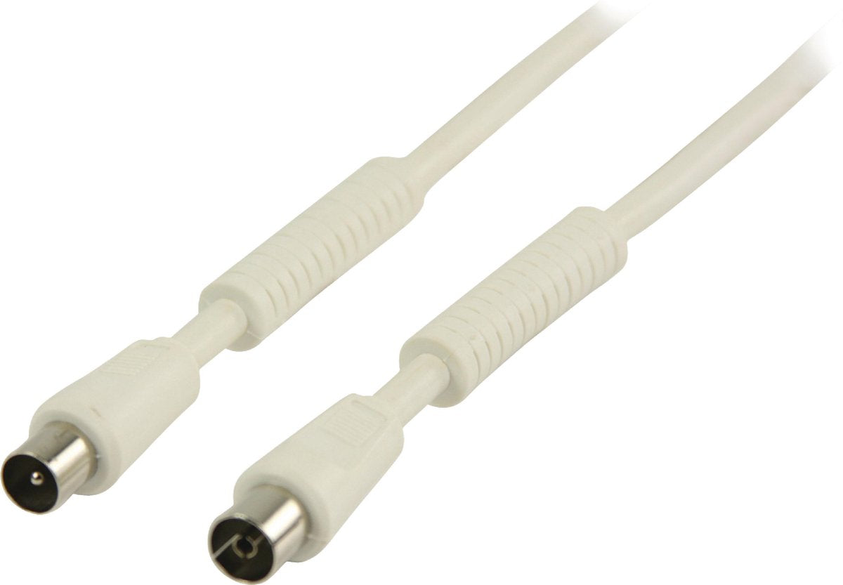 120 dB Coaxkabel Coax Male (IEC) - Coax Female (IEC) 5.00 m Wit