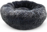 Snoozle Kattenmand - Superzacht en Luxe - Fluffy - Rond - Wasbaar - Poezenmand - 50cm - Grijs