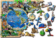 Wooden City - 2in1 - Houten Vormlegpuzzel -  Animal Kingdom Map - TR0014XL - 51