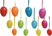 48x Gekleurde plastic/kunststof Paaseieren 6 cm - Paaseitjes voor Paastakken  - Paasversiering/decoratie Pasen