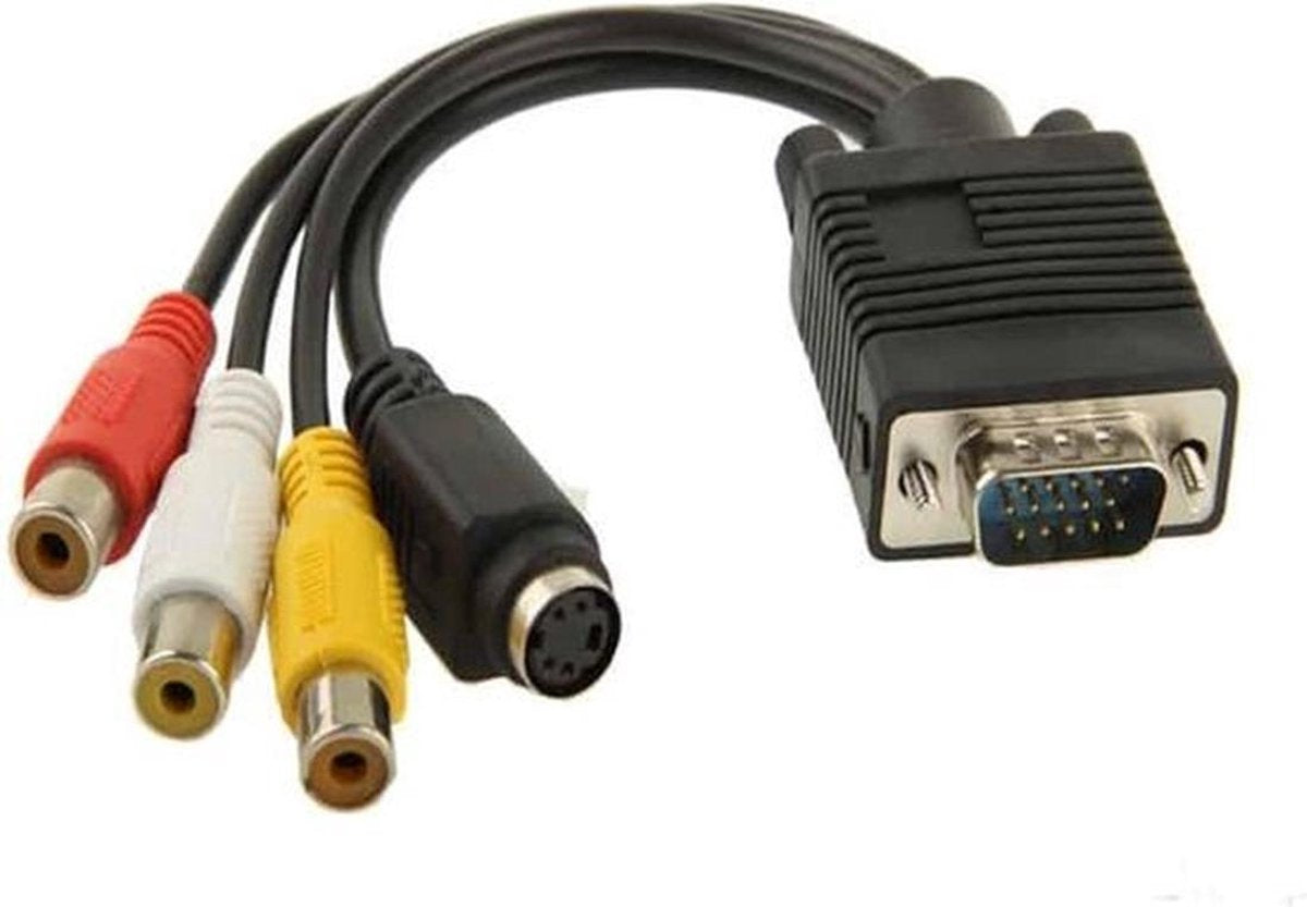 Garpex® VGA naar S-Video AV RCA TV Converter kabeladapter met 2 audiokabel