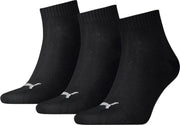 PUMA Sokken - QUARTER PLAIN 3 paar - Unisex - Maat 47 black