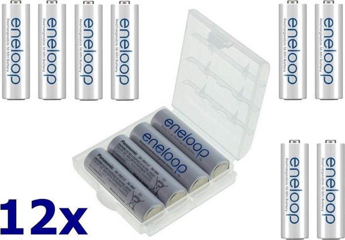 Voordeelpack - 12 Stuks - AA HR6 R6 Panasonic Eneloop Oplaadbare Batterijen - 1900mAh - BK-3MCCE/BF1
