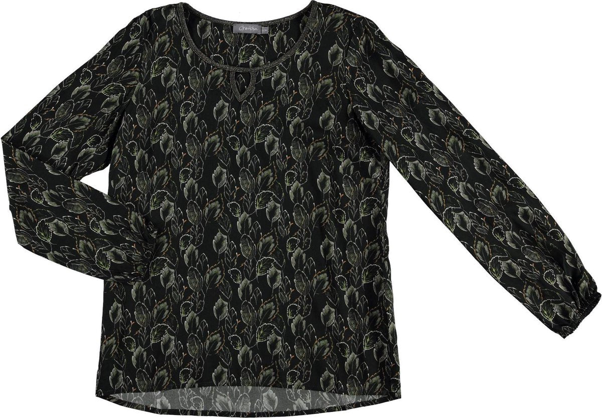 Top Leaves With Lurex Binding 03659 Black/army Combi