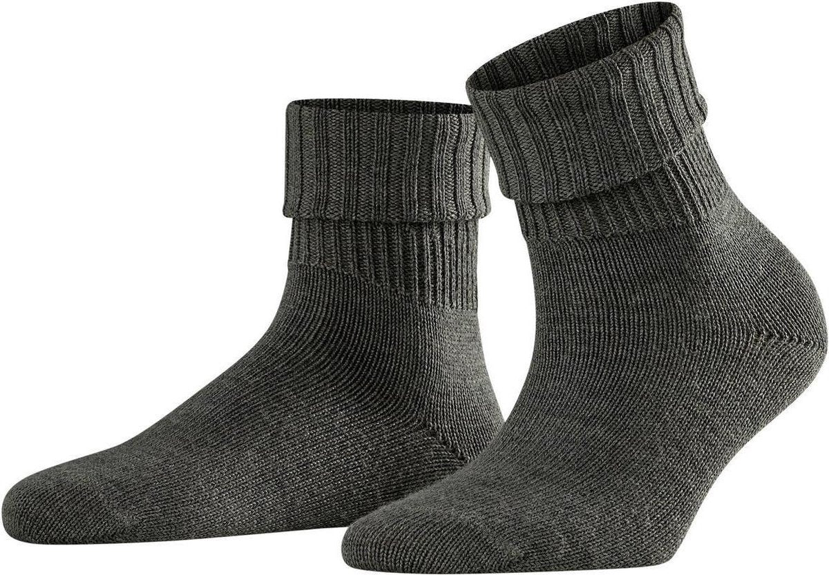 FALKE Rib Omslag Damessokje 47520 - Grijs 3070 dark grey Dames - 35-38