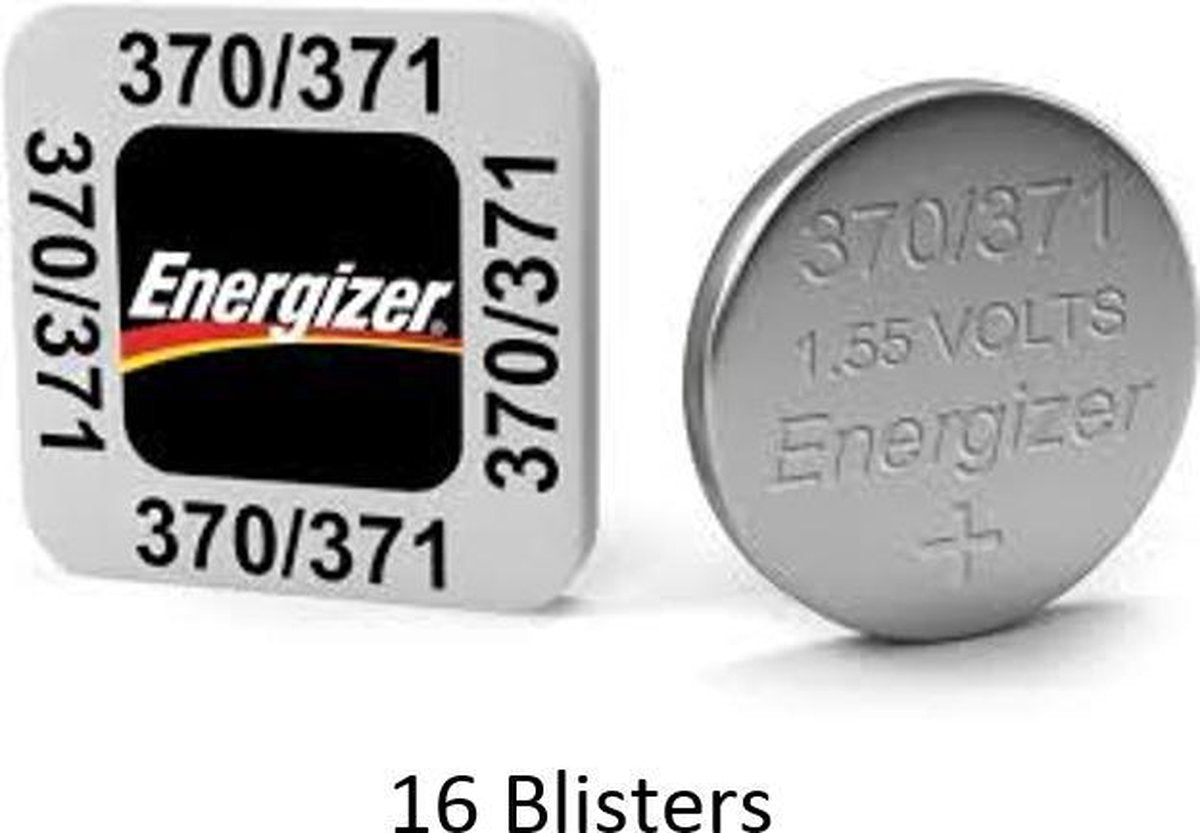 16 stuks (16 blisters a 1 stuk) Energizer 370/371 SR69 1.55V knoopcel batterij