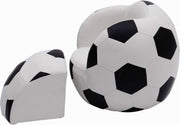 HOMdotCOM Zetel in vorm van een voetbal met poef 51