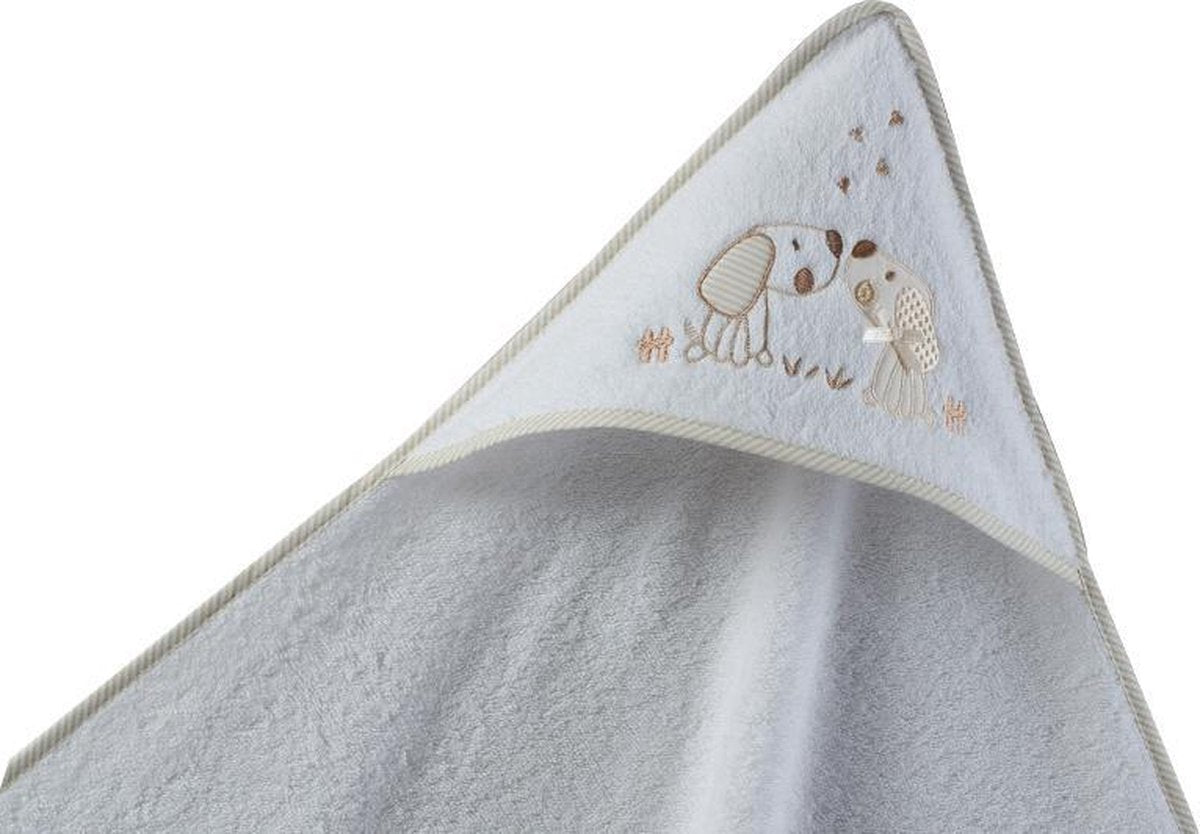 Gamberritos Badcape 100 X 100 Cm Wit/beige