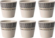 FIKA beker 200ml Dots wit / goud - set 6 stuks