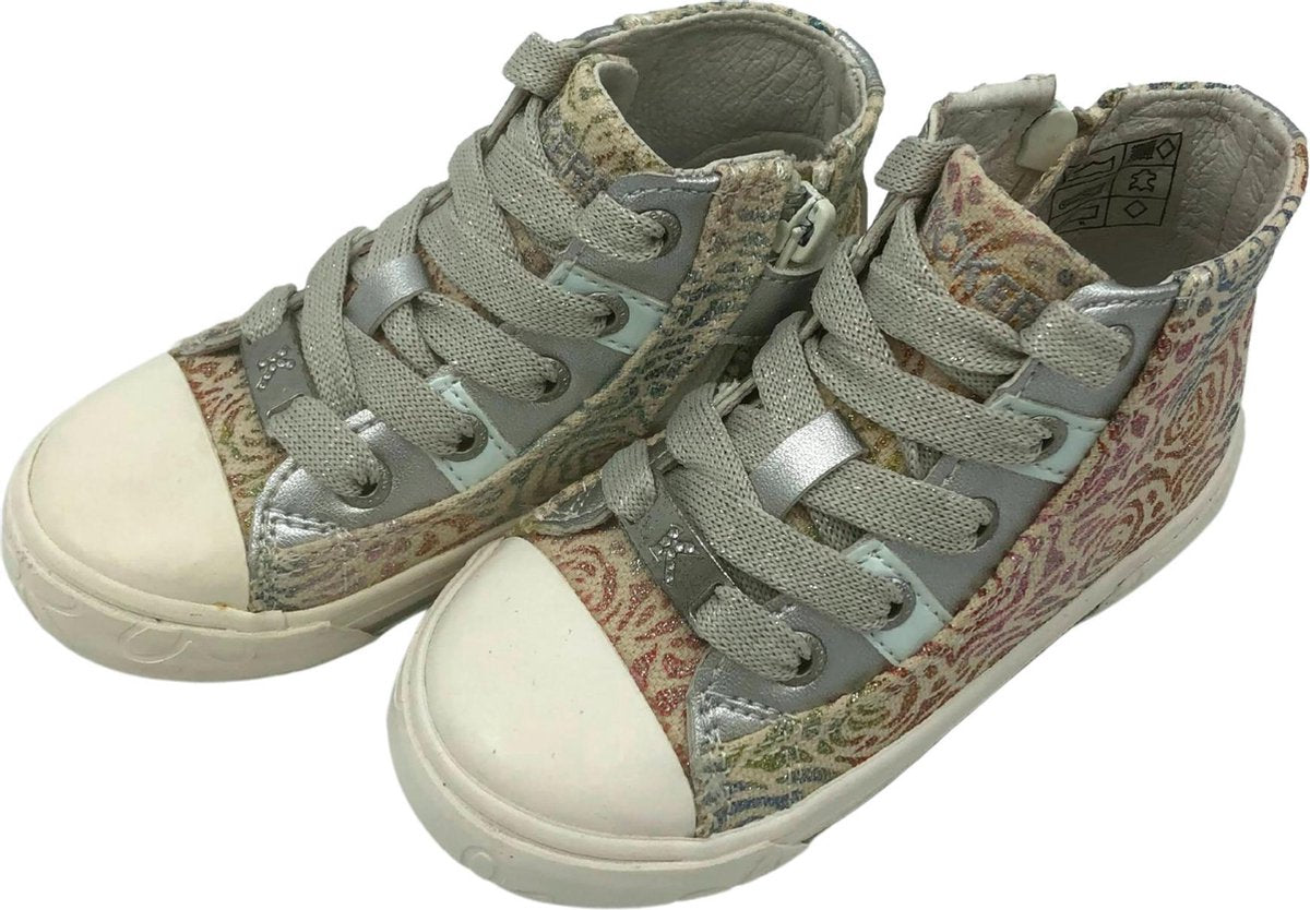 Kickers - Kickers Bottien Cocco - Gesloten Schoenen - Meisjes - Zilver - 805 Silver - sneakers - meisjesschoenen - allstars