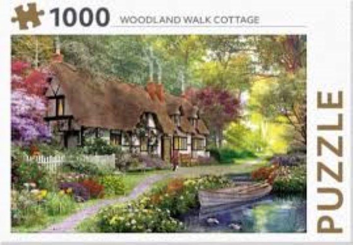 Rebo puzzel Woodland walk cottage - 1000 stukjes