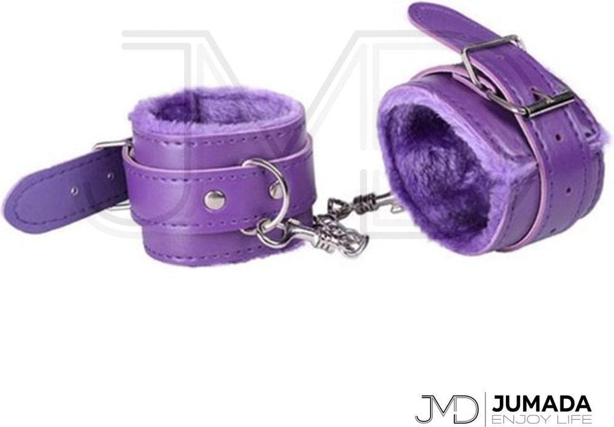 Handboeien - Bondage - Verstelbaar - Pluche - Paars
