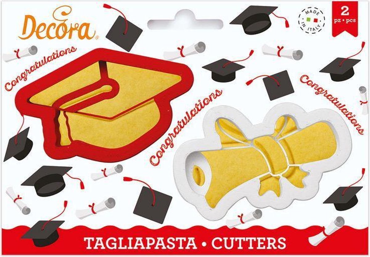 Decora Koekjes Uitsteker Set Geslaagd -2st-