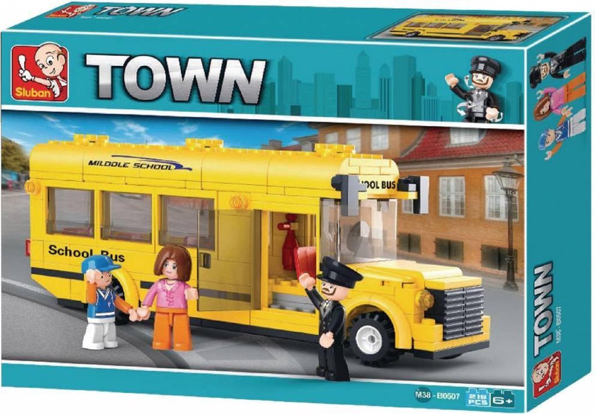 Sluban Town - Middel Schoolbus M38-B0507Sluban