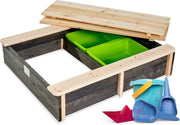 EXIT Aksent houten zandbak 94x77cm met Zsilt speelset