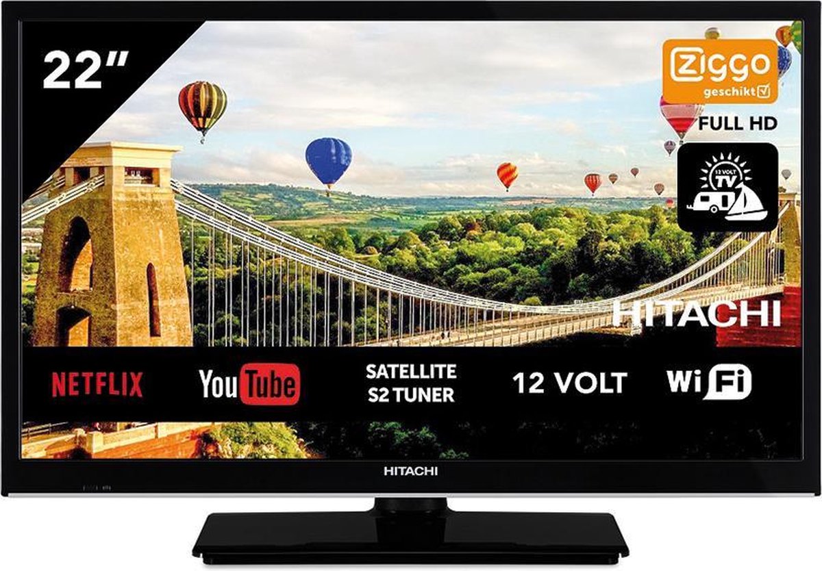 Hitachi 22HE4002 Smart TV 22 inch - Full HD LED met WiFi