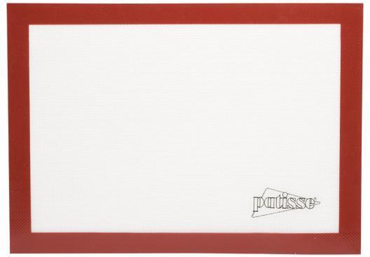 Medina Bakmat 42 X 30 Cm Siliconen Rood/Wit