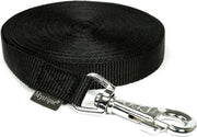 Mystique Nylon Tracking Leash Zwart 20mm - 10m