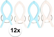 12x Grote plastic handdoeken knijpers