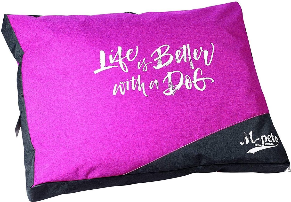 M-pets Hondenmat Prague 100x70 Cm Teflon Roze/grijs