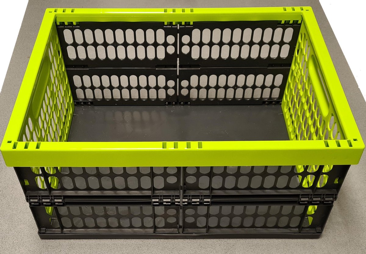 Vouwkrat / Boodschappenkrat 32L Groen/Zwart