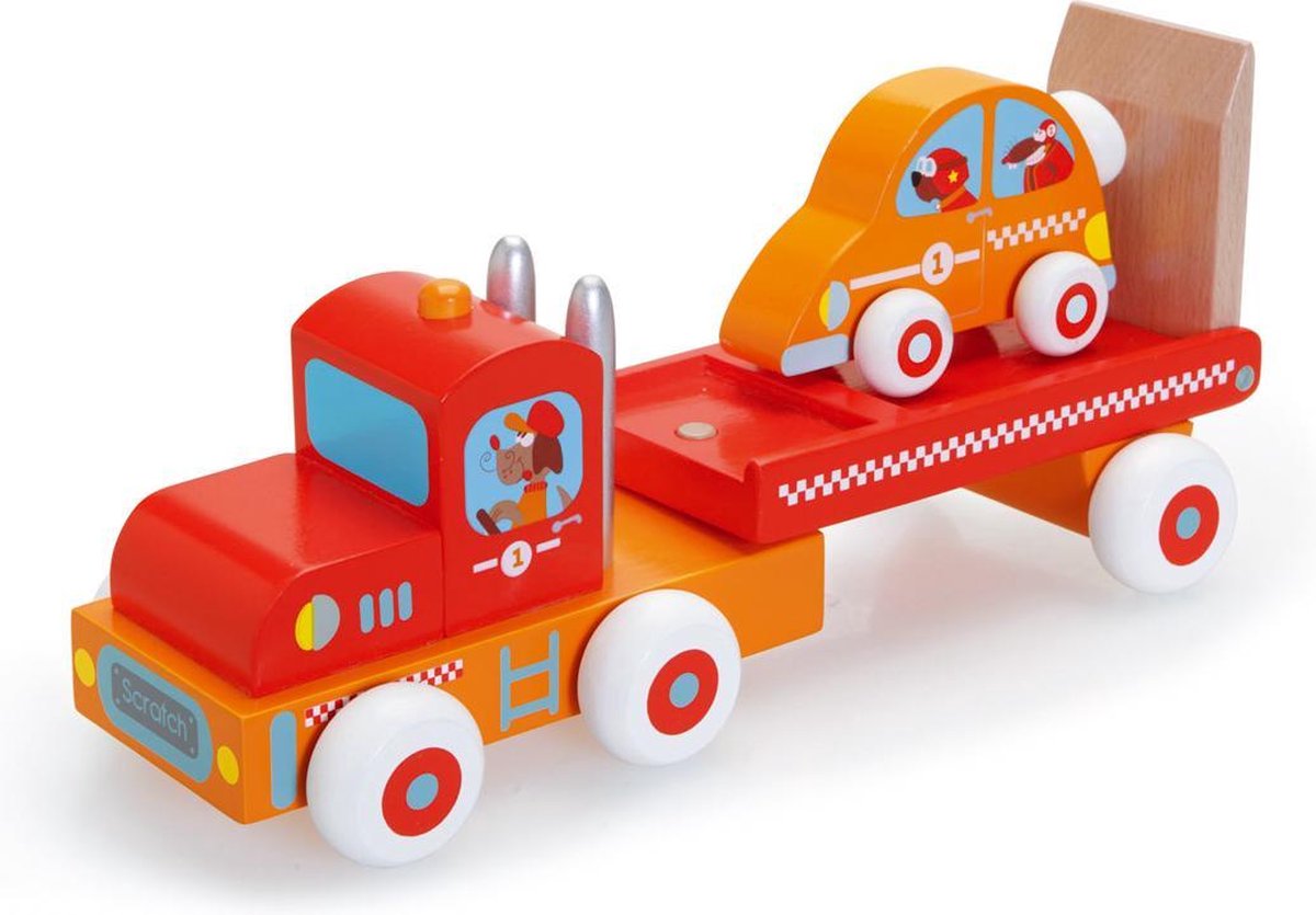 Scratch Vrachtwagen En Race Wagen Oranje 25