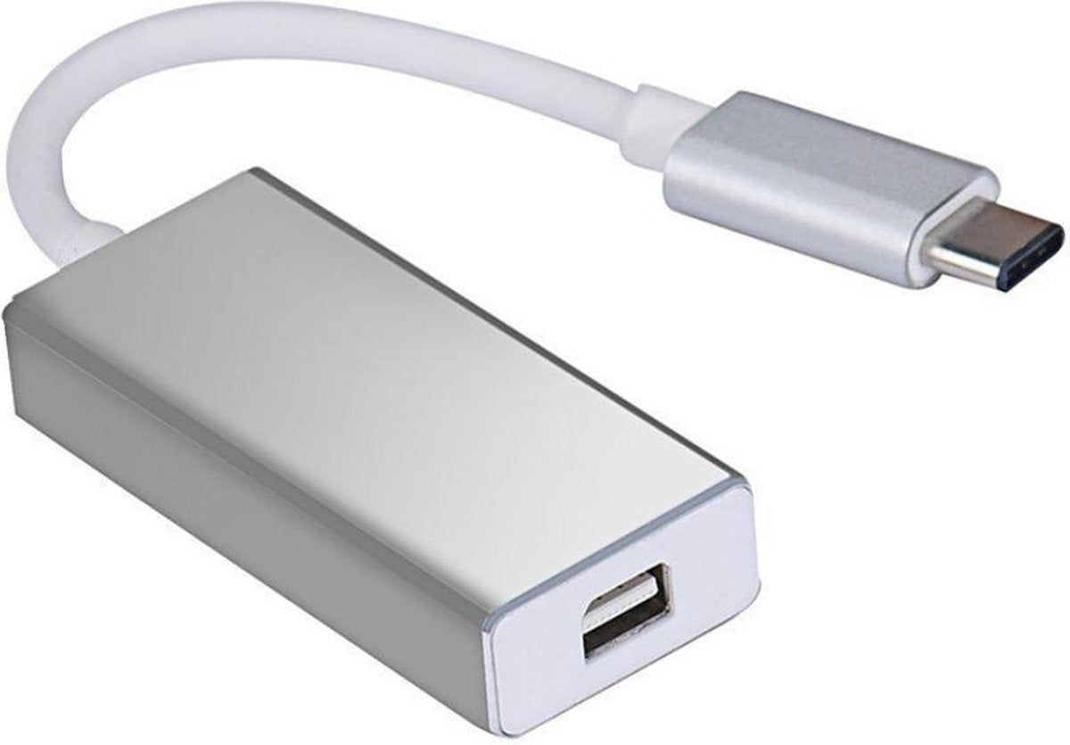 Mobigear USB-C naar Mini Display Port Adapter Zilver
