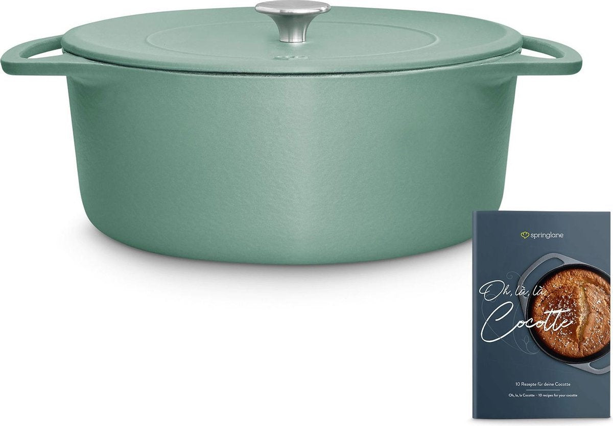 Cocotte met deksel Clara - Braadpan Gietijzer - Mint