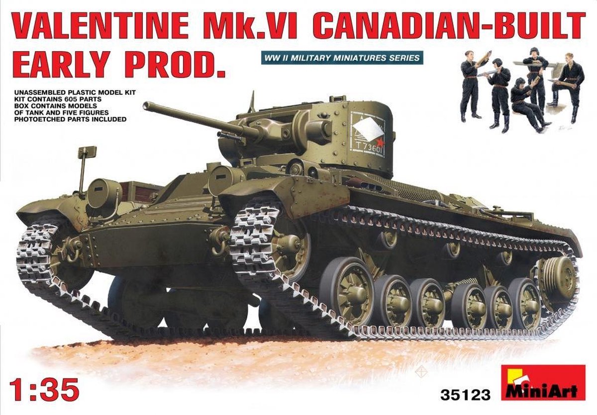 MiniArt Valentine Mk. VI Canadian - Built Early Prod.  + Ammo by Mig lijm