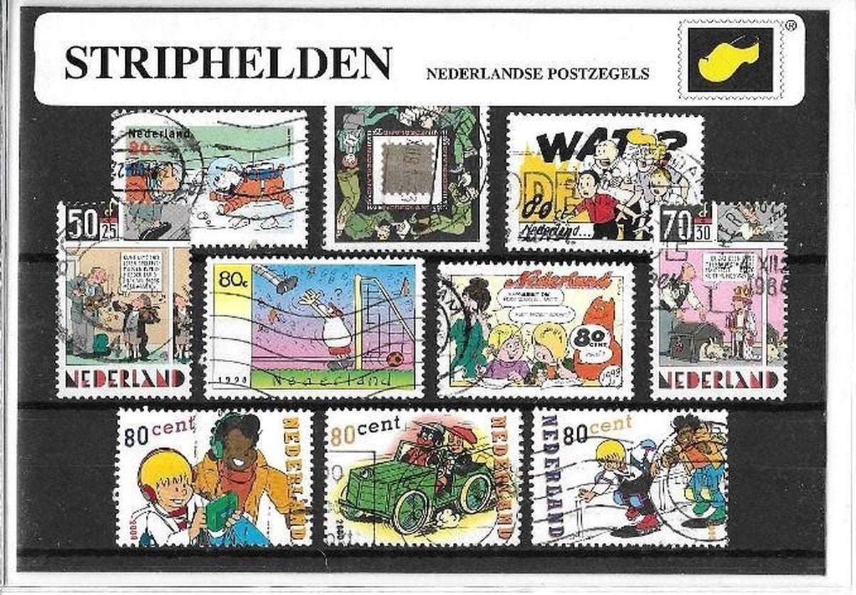 Nederlandse striphelden – Luxe postzegel pakket (A6 formaat) - collectie van verschillende postzegels van Nederlandse striphelden – kan als ansichtkaart in een A6 envelop. Authentiek cadeau - kado - stripverhaal - kaart - strip - cartoons - tekenen