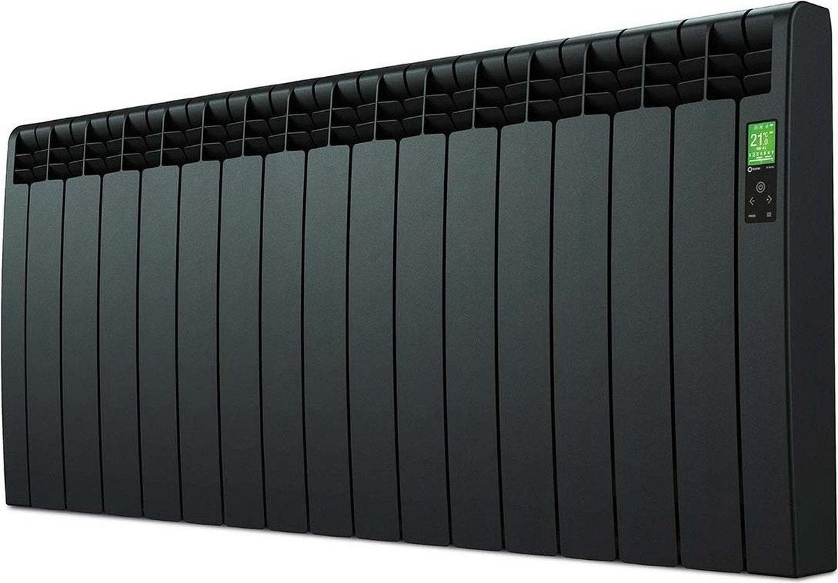 Elektrische Radiator Wifi Grafiet - Smartcontrol via app - Energiebesparende functies - Laag verbruik - Realtime consumptie - 15 elementen - 1600 W - Zuinigste Radiator