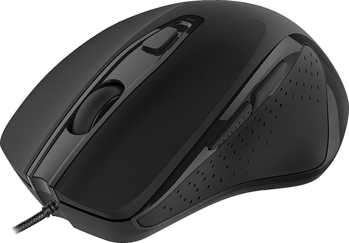 DELTACO MS-801 Stille optische muis 3200 DPI - Bedraad - Zwart