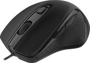 DELTACO MS-801 Stille optische muis 3200 DPI - Bedraad - Zwart