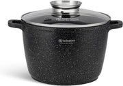 Edënbërg Black Line -  Hoge Luxe Aluminium Kookpan met Deksel - Ø 24 cm