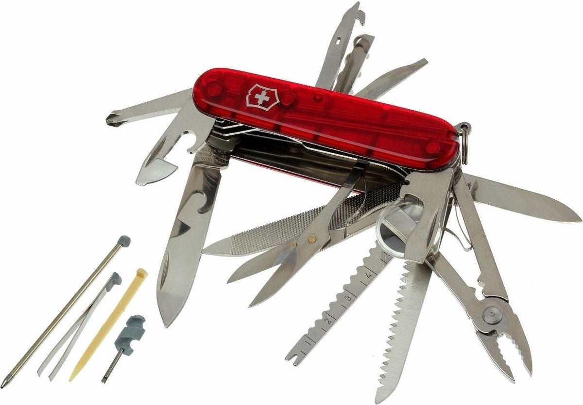 Victorinox Zakmes swisschamp transparant rood 33 functies
