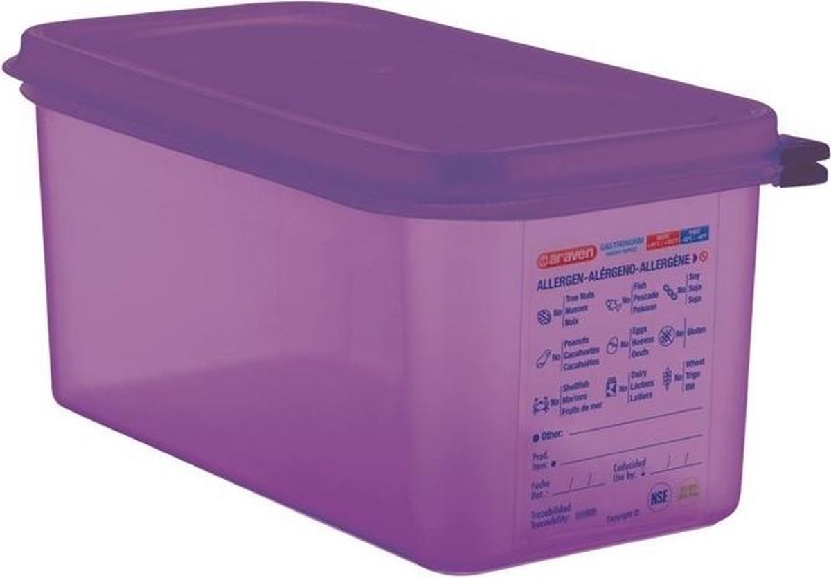 Araven GN1/3 polypropylene voedseldoos 6ltr