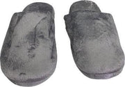 Model laag pantoffels velvet look - Donkergrijs - Maat 40 / 41