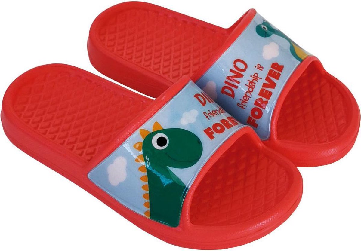 Arditex Badslippers Dino Junior Rubber Rood Maat 28/29