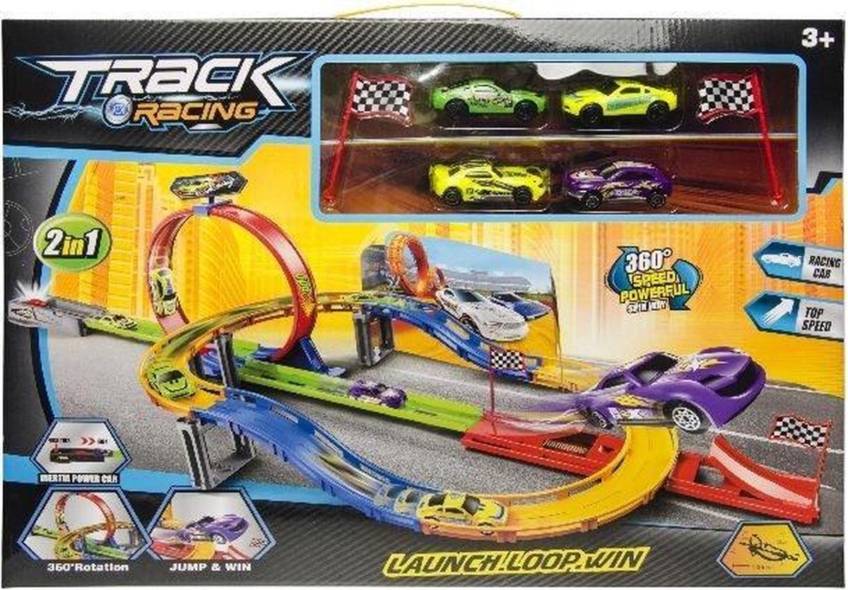 Track Racing Racebaan Launch Looping Jongens 7-delig