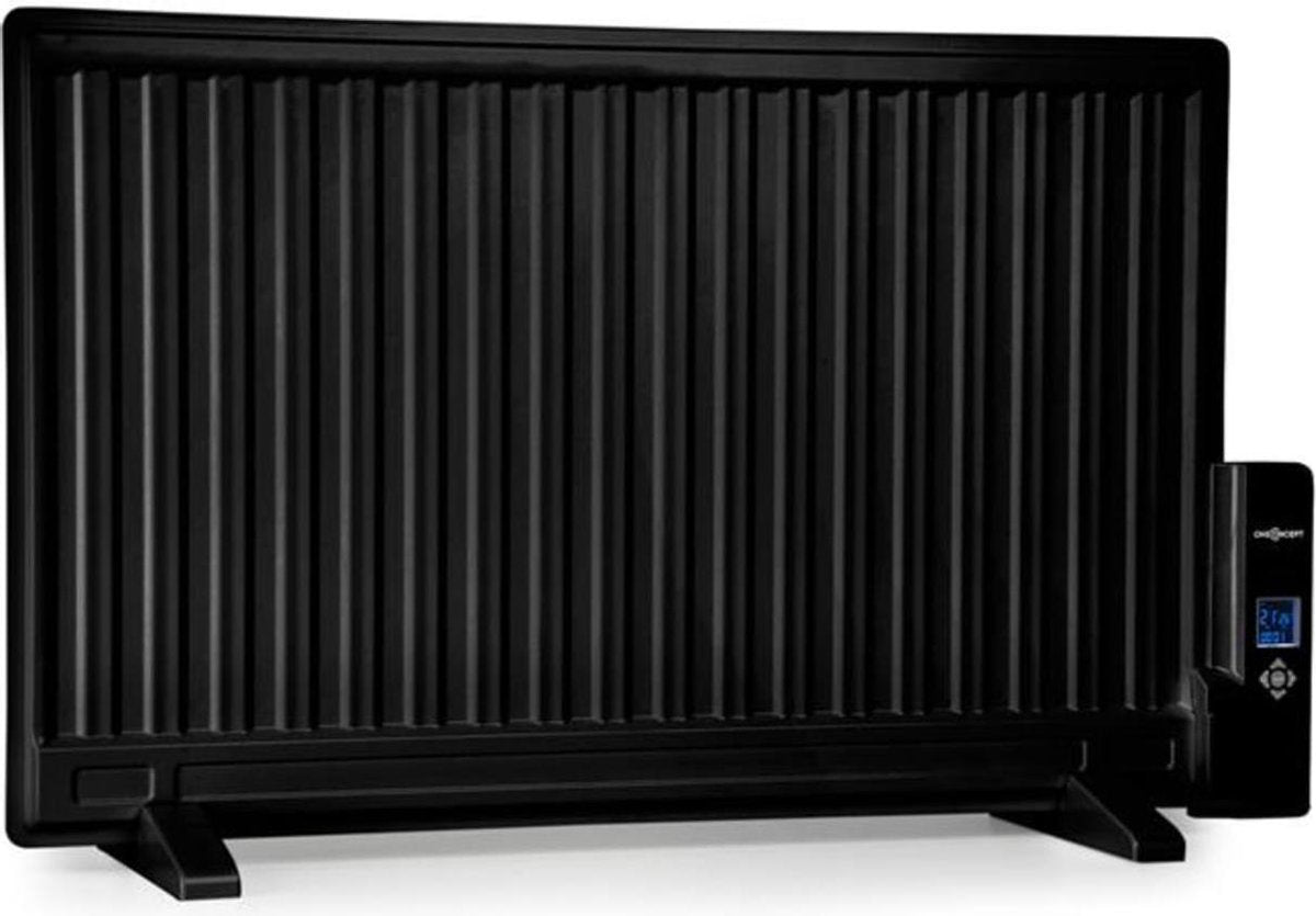oneConcept Wallander Olieradiator met regelbare thermostat - Oliegevulde radiator - elektrische kachel - Leddisplay - timer - wandmontage